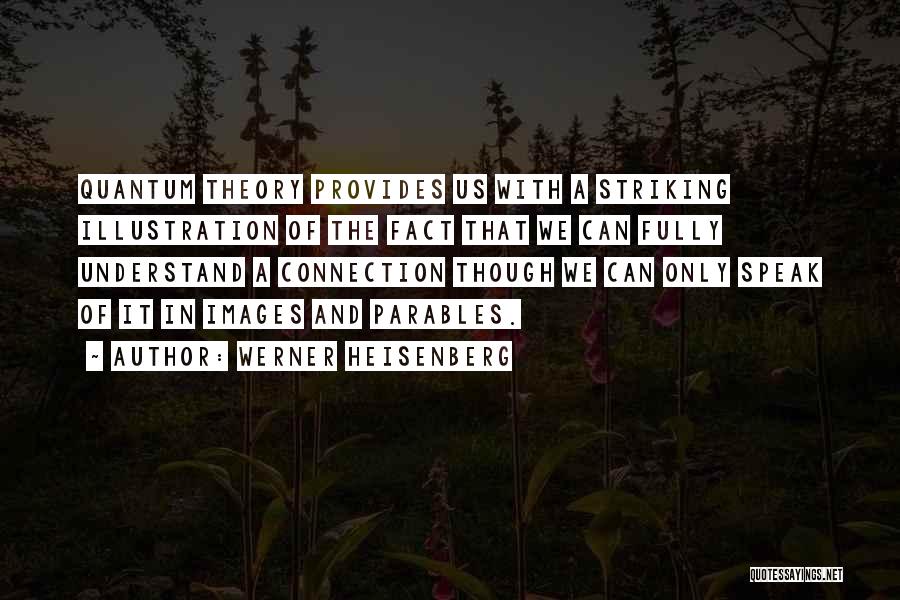 Werner Heisenberg Quotes: Quantum Theory Provides Us With A Striking Illustration Of The Fact That We Can Fully Understand A Connection Though We