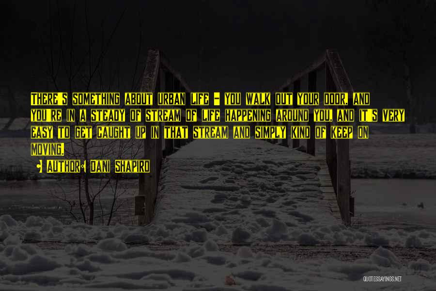 Dani Shapiro Quotes: There's Something About Urban Life - You Walk Out Your Door, And You're In A Steady Of Stream Of Life