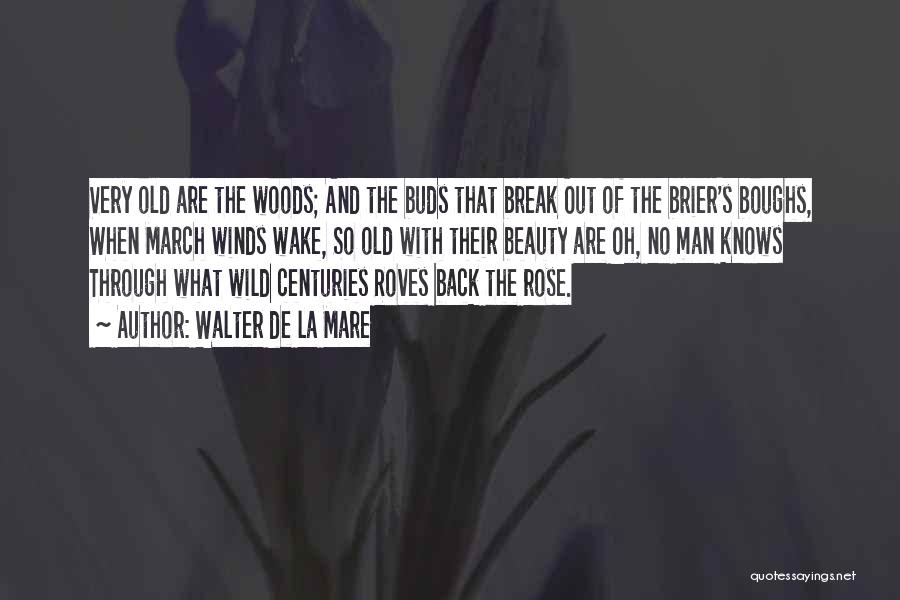 Walter De La Mare Quotes: Very Old Are The Woods; And The Buds That Break Out Of The Brier's Boughs, When March Winds Wake, So
