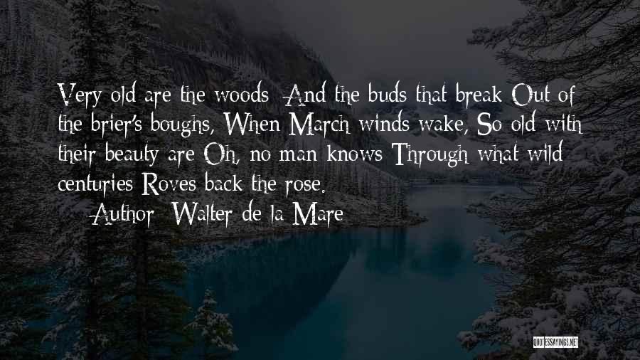 Walter De La Mare Quotes: Very Old Are The Woods; And The Buds That Break Out Of The Brier's Boughs, When March Winds Wake, So