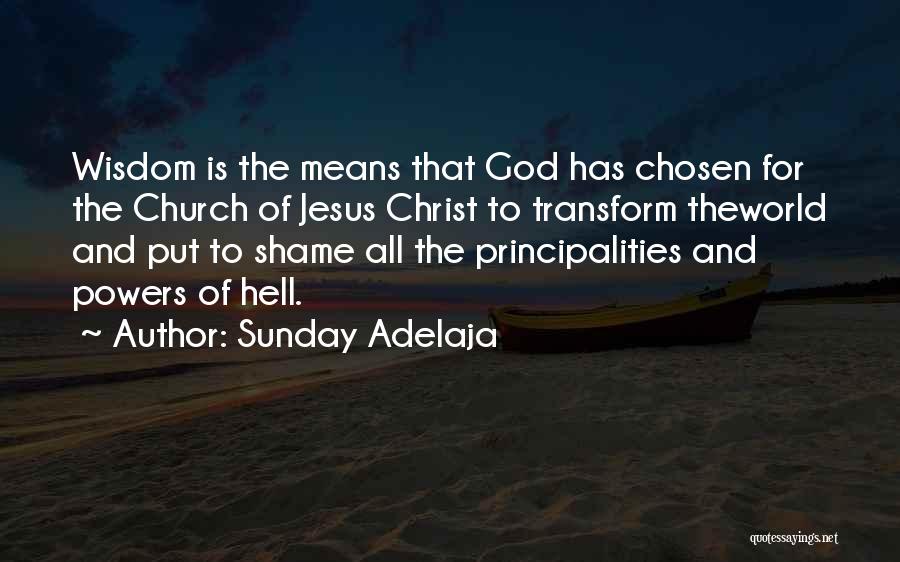 Sunday Adelaja Quotes: Wisdom Is The Means That God Has Chosen For The Church Of Jesus Christ To Transform Theworld And Put To