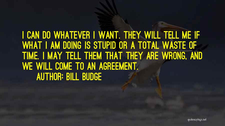 Bill Budge Quotes: I Can Do Whatever I Want. They Will Tell Me If What I Am Doing Is Stupid Or A Total