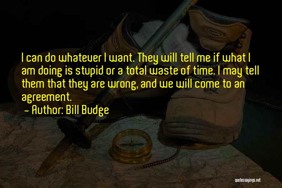 Bill Budge Quotes: I Can Do Whatever I Want. They Will Tell Me If What I Am Doing Is Stupid Or A Total