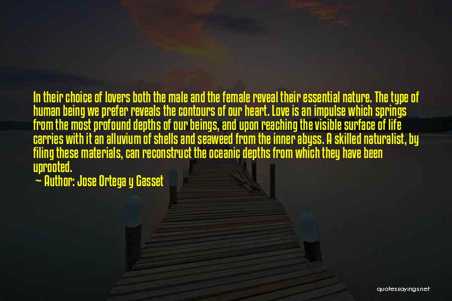 Jose Ortega Y Gasset Quotes: In Their Choice Of Lovers Both The Male And The Female Reveal Their Essential Nature. The Type Of Human Being