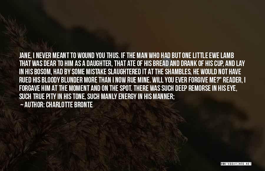 Charlotte Bronte Quotes: Jane, I Never Meant To Wound You Thus. If The Man Who Had But One Little Ewe Lamb That Was