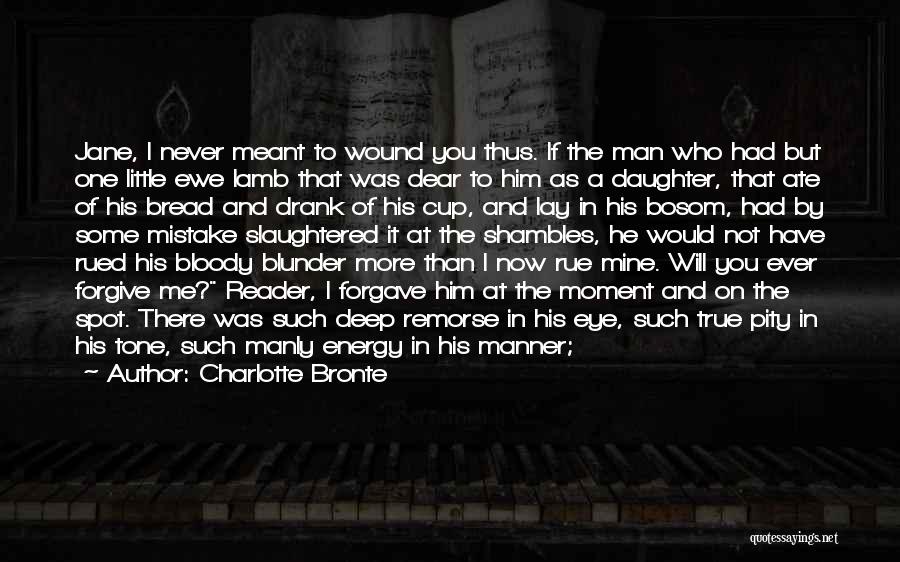 Charlotte Bronte Quotes: Jane, I Never Meant To Wound You Thus. If The Man Who Had But One Little Ewe Lamb That Was