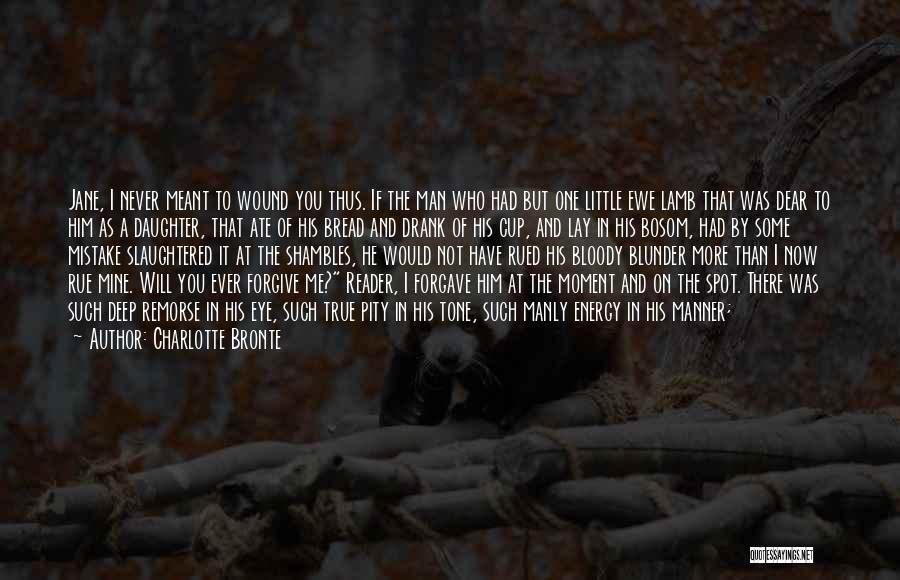 Charlotte Bronte Quotes: Jane, I Never Meant To Wound You Thus. If The Man Who Had But One Little Ewe Lamb That Was