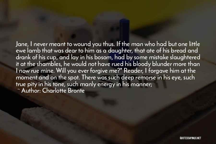 Charlotte Bronte Quotes: Jane, I Never Meant To Wound You Thus. If The Man Who Had But One Little Ewe Lamb That Was