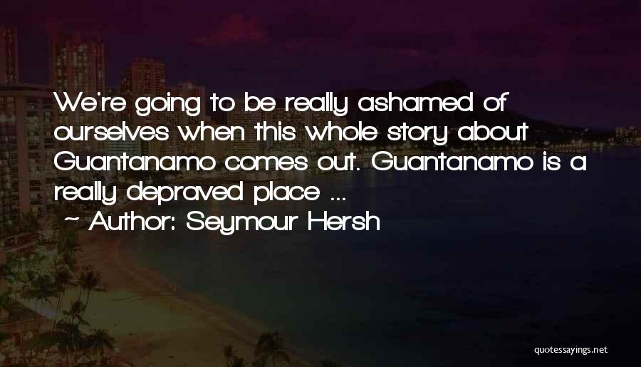 Seymour Hersh Quotes: We're Going To Be Really Ashamed Of Ourselves When This Whole Story About Guantanamo Comes Out. Guantanamo Is A Really