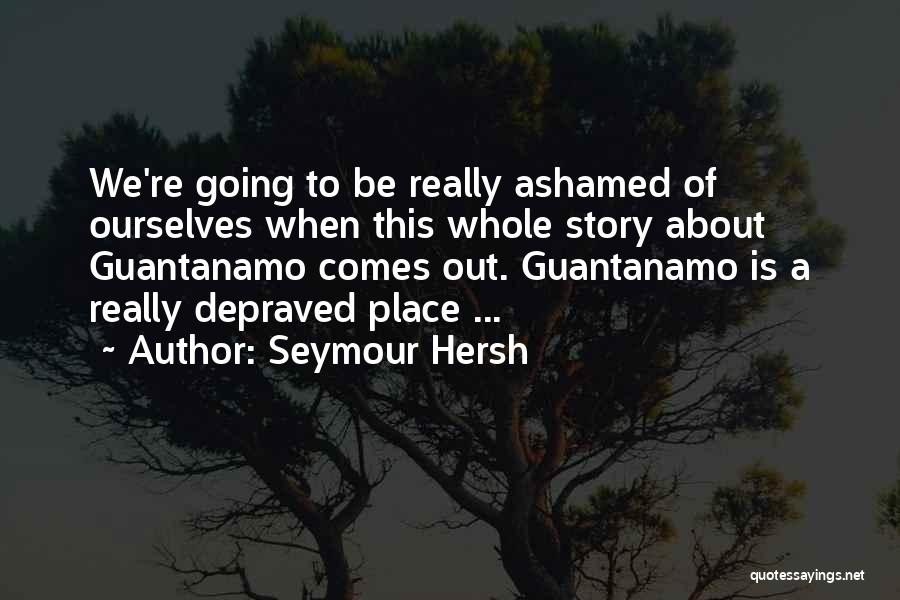 Seymour Hersh Quotes: We're Going To Be Really Ashamed Of Ourselves When This Whole Story About Guantanamo Comes Out. Guantanamo Is A Really