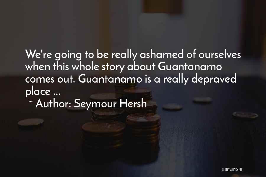 Seymour Hersh Quotes: We're Going To Be Really Ashamed Of Ourselves When This Whole Story About Guantanamo Comes Out. Guantanamo Is A Really