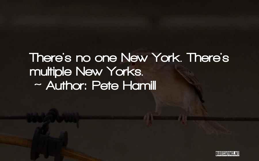 Pete Hamill Quotes: There's No One New York. There's Multiple New Yorks.