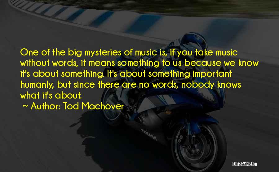 Tod Machover Quotes: One Of The Big Mysteries Of Music Is, If You Take Music Without Words, It Means Something To Us Because