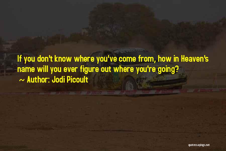 Jodi Picoult Quotes: If You Don't Know Where You've Come From, How In Heaven's Name Will You Ever Figure Out Where You're Going?