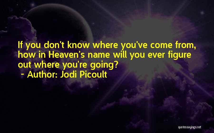 Jodi Picoult Quotes: If You Don't Know Where You've Come From, How In Heaven's Name Will You Ever Figure Out Where You're Going?