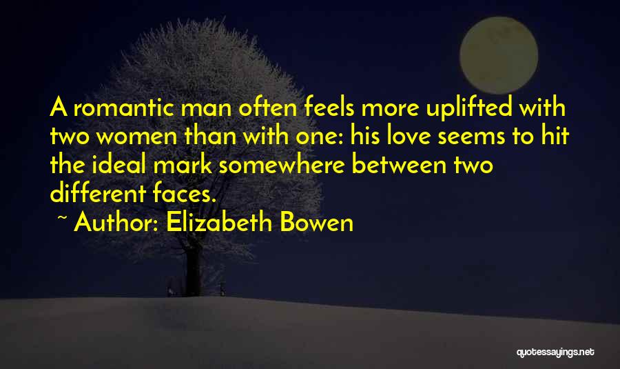 Elizabeth Bowen Quotes: A Romantic Man Often Feels More Uplifted With Two Women Than With One: His Love Seems To Hit The Ideal