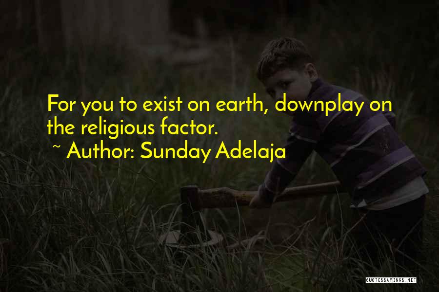 Sunday Adelaja Quotes: For You To Exist On Earth, Downplay On The Religious Factor.