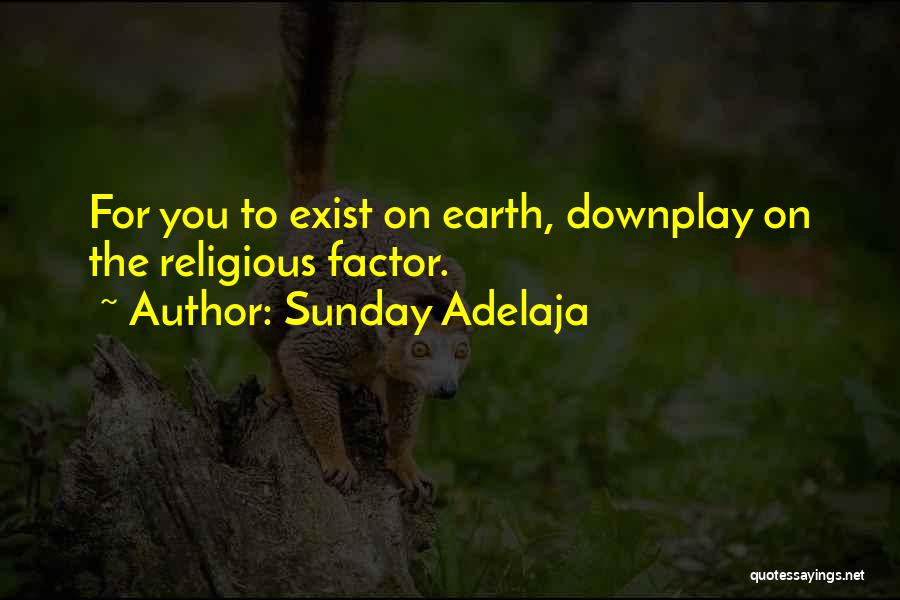 Sunday Adelaja Quotes: For You To Exist On Earth, Downplay On The Religious Factor.