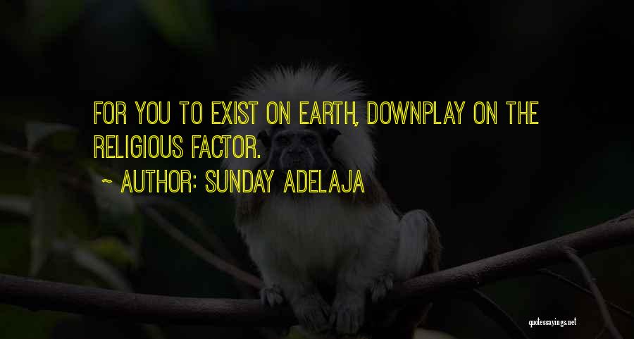 Sunday Adelaja Quotes: For You To Exist On Earth, Downplay On The Religious Factor.