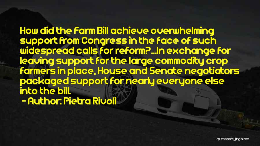 Pietra Rivoli Quotes: How Did The Farm Bill Achieve Overwhelming Support From Congress In The Face Of Such Widespread Calls For Reform?...in Exchange