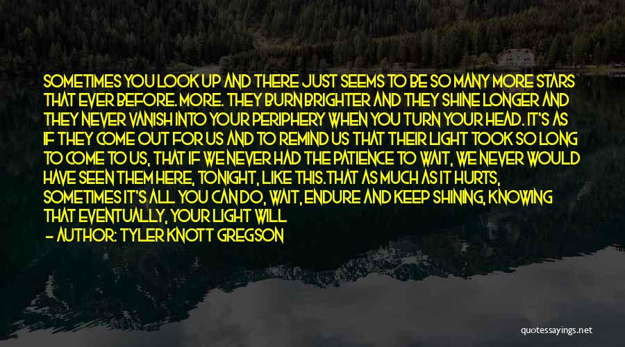 Tyler Knott Gregson Quotes: Sometimes You Look Up And There Just Seems To Be So Many More Stars That Ever Before. More. They Burn