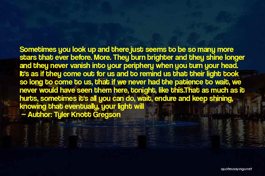 Tyler Knott Gregson Quotes: Sometimes You Look Up And There Just Seems To Be So Many More Stars That Ever Before. More. They Burn