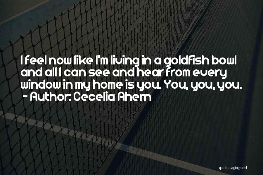 Cecelia Ahern Quotes: I Feel Now Like I'm Living In A Goldfish Bowl And All I Can See And Hear From Every Window