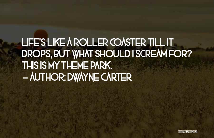 Dwayne Carter Quotes: Life's Like A Roller Coaster Till It Drops, But What Should I Scream For? This Is My Theme Park.