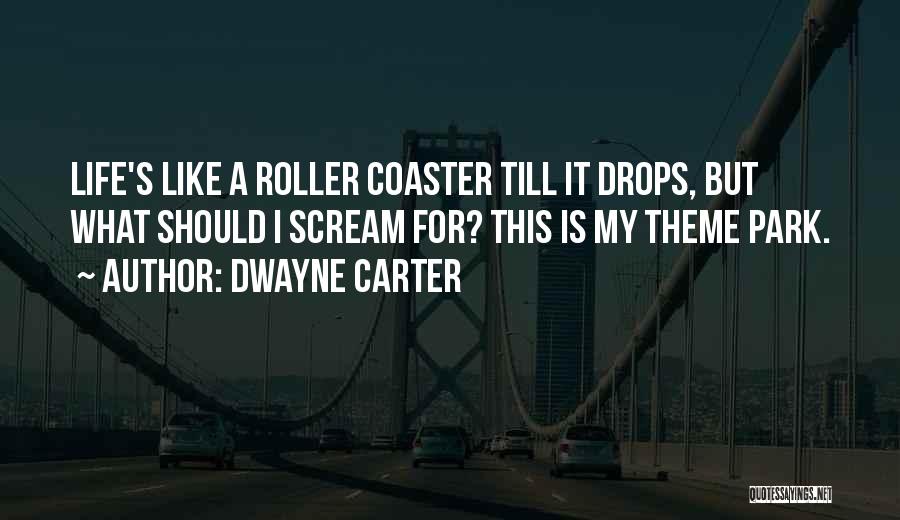 Dwayne Carter Quotes: Life's Like A Roller Coaster Till It Drops, But What Should I Scream For? This Is My Theme Park.