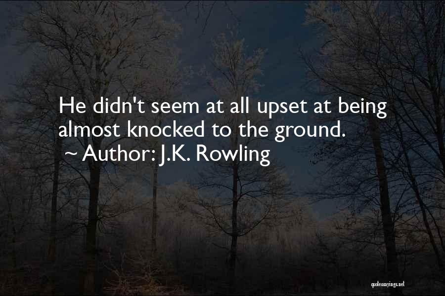 J.K. Rowling Quotes: He Didn't Seem At All Upset At Being Almost Knocked To The Ground.