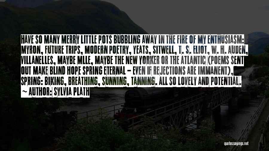 Sylvia Plath Quotes: Have So Many Merry Little Pots Bubbling Away In The Fire Of My Enthusiasm: Myron, Future Trips, Modern Poetry, Yeats,