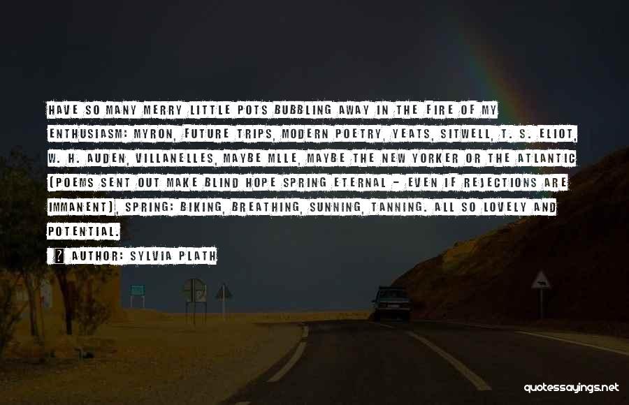 Sylvia Plath Quotes: Have So Many Merry Little Pots Bubbling Away In The Fire Of My Enthusiasm: Myron, Future Trips, Modern Poetry, Yeats,