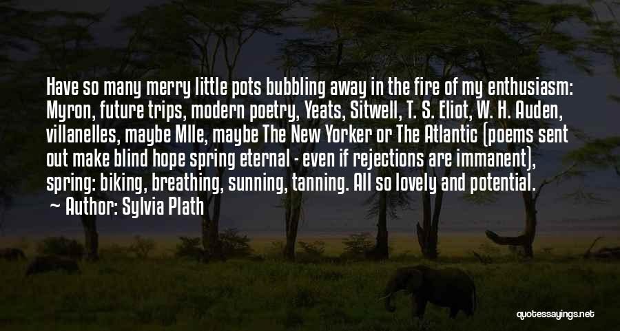 Sylvia Plath Quotes: Have So Many Merry Little Pots Bubbling Away In The Fire Of My Enthusiasm: Myron, Future Trips, Modern Poetry, Yeats,