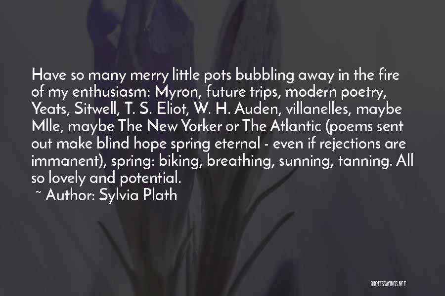 Sylvia Plath Quotes: Have So Many Merry Little Pots Bubbling Away In The Fire Of My Enthusiasm: Myron, Future Trips, Modern Poetry, Yeats,