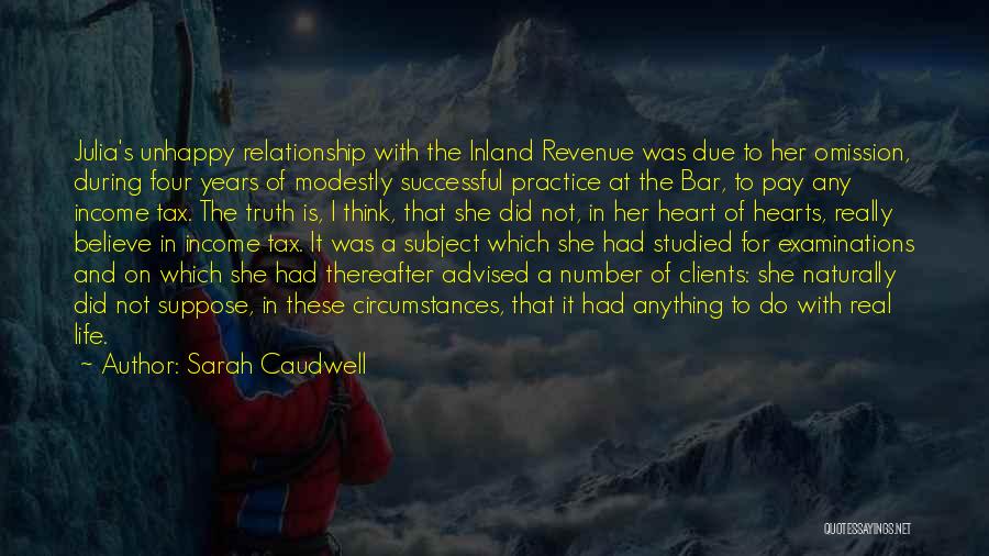 Sarah Caudwell Quotes: Julia's Unhappy Relationship With The Inland Revenue Was Due To Her Omission, During Four Years Of Modestly Successful Practice At