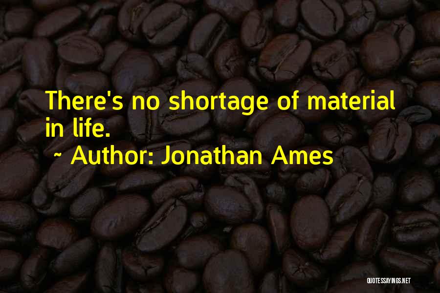 Jonathan Ames Quotes: There's No Shortage Of Material In Life.