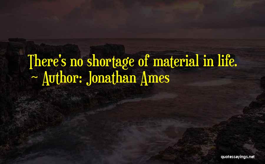 Jonathan Ames Quotes: There's No Shortage Of Material In Life.