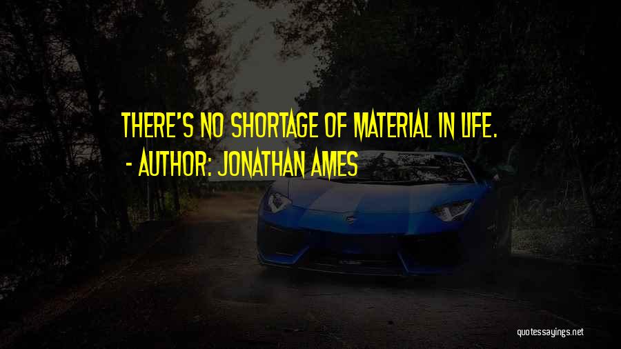 Jonathan Ames Quotes: There's No Shortage Of Material In Life.