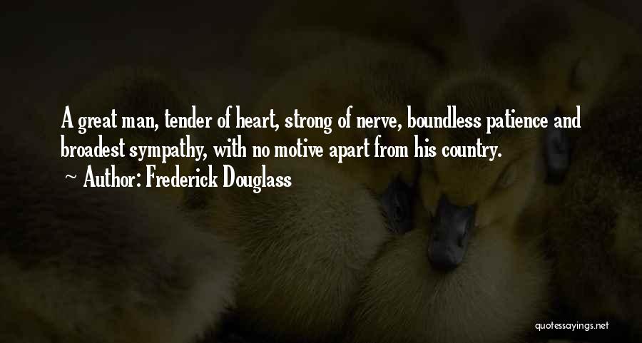 Frederick Douglass Quotes: A Great Man, Tender Of Heart, Strong Of Nerve, Boundless Patience And Broadest Sympathy, With No Motive Apart From His
