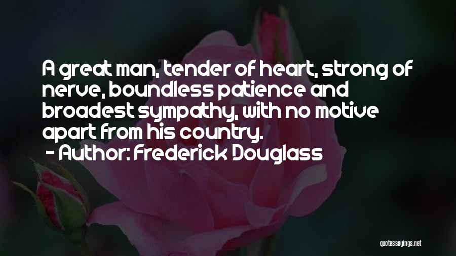 Frederick Douglass Quotes: A Great Man, Tender Of Heart, Strong Of Nerve, Boundless Patience And Broadest Sympathy, With No Motive Apart From His