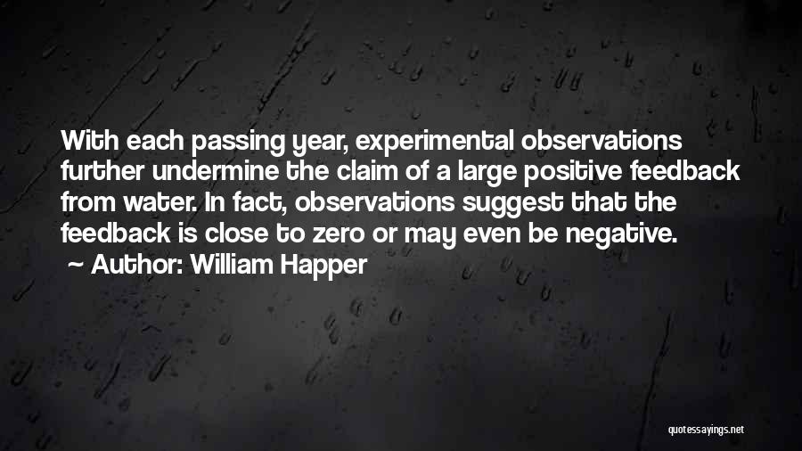 William Happer Quotes: With Each Passing Year, Experimental Observations Further Undermine The Claim Of A Large Positive Feedback From Water. In Fact, Observations
