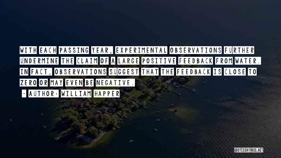 William Happer Quotes: With Each Passing Year, Experimental Observations Further Undermine The Claim Of A Large Positive Feedback From Water. In Fact, Observations