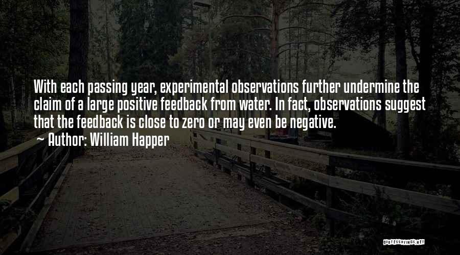 William Happer Quotes: With Each Passing Year, Experimental Observations Further Undermine The Claim Of A Large Positive Feedback From Water. In Fact, Observations