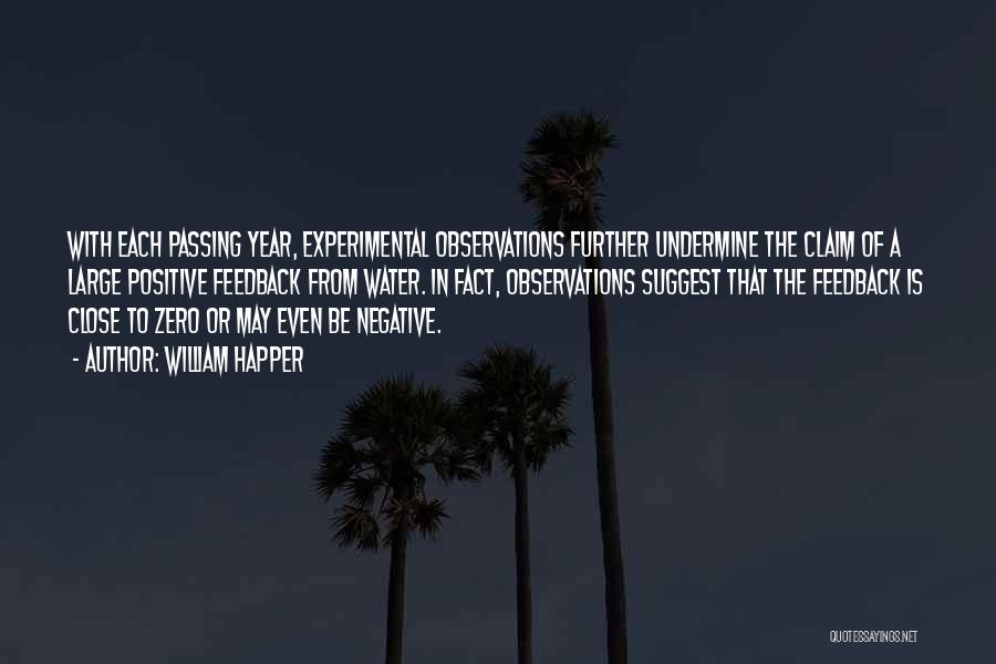 William Happer Quotes: With Each Passing Year, Experimental Observations Further Undermine The Claim Of A Large Positive Feedback From Water. In Fact, Observations