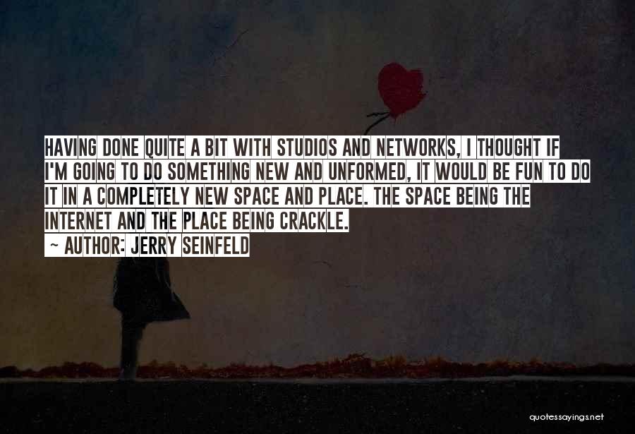 Jerry Seinfeld Quotes: Having Done Quite A Bit With Studios And Networks, I Thought If I'm Going To Do Something New And Unformed,