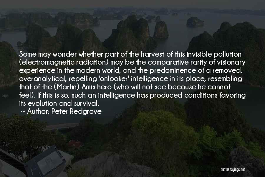 Peter Redgrove Quotes: Some May Wonder Whether Part Of The Harvest Of This Invisible Pollution (electromagnetic Radiation) May Be The Comparative Rarity Of