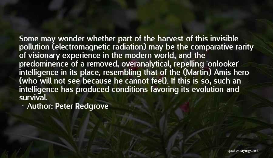 Peter Redgrove Quotes: Some May Wonder Whether Part Of The Harvest Of This Invisible Pollution (electromagnetic Radiation) May Be The Comparative Rarity Of