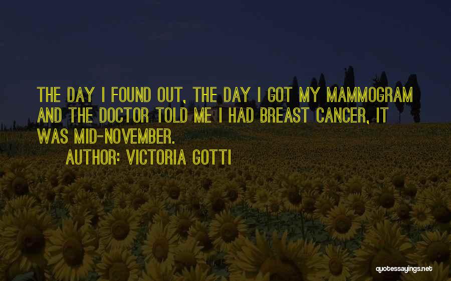 Victoria Gotti Quotes: The Day I Found Out, The Day I Got My Mammogram And The Doctor Told Me I Had Breast Cancer,