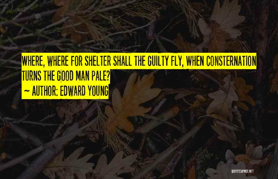 Edward Young Quotes: Where, Where For Shelter Shall The Guilty Fly, When Consternation Turns The Good Man Pale?