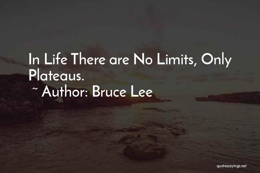 Bruce Lee Quotes: In Life There Are No Limits, Only Plateaus.